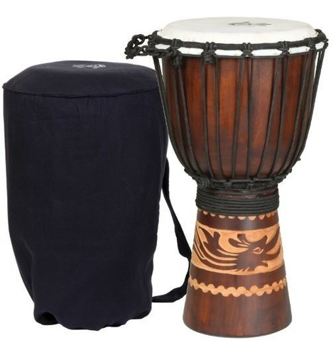 X8 Kalimantan Djembe Tambor Con Bolsa Y Djembe 101 Dvd