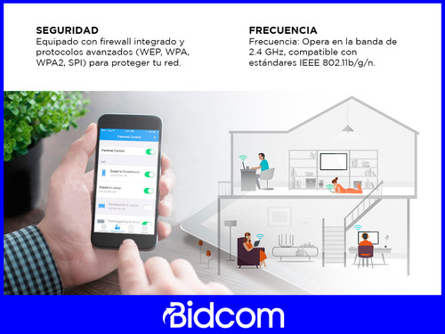 Router Inalámbrico Tp-link Wifi 300mbps 2 Antenas Hi Power