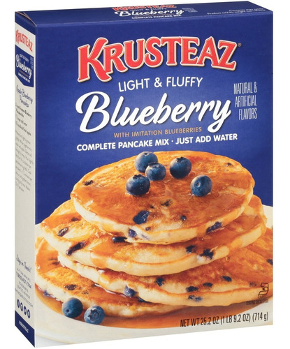 Krusteaz Hot Cakes Pancakes Blueberry Mora Azul Light Fluffy