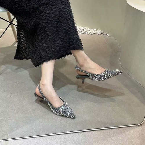 Sandalias De Tacón Alto Con Punta Puntiaguda Estilo Hada