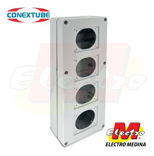 Tablero 4 Huecos Para Toma Ip65 Conextube Electro Medina 