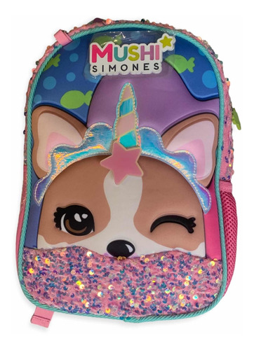 Mochila Escolar Mushi Simones Mediana