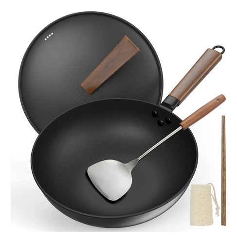 Bielmeier 13 Wok Pan, Woks Y Sartenes Con Tapa, Wok Sin Reve