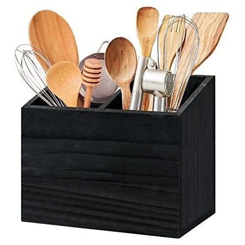 Y Quime Ym Cocina Utensilios, Madera Utensil Crock, C5yx2