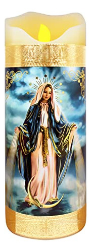 Vela Led Para Oración Devocional Sin Llama De Nuestra Señora