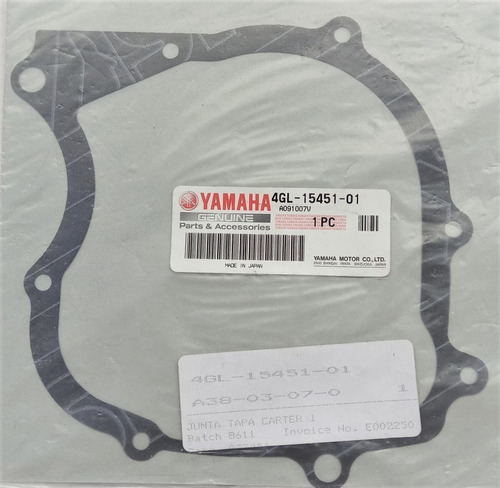 Junta Encendido Yamaha Ttr90 Cod. 4gl-15451-01