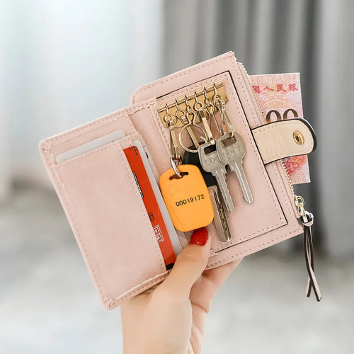 Cartera Corta Moderna, Funda For Llaves De Estilo Coreano P