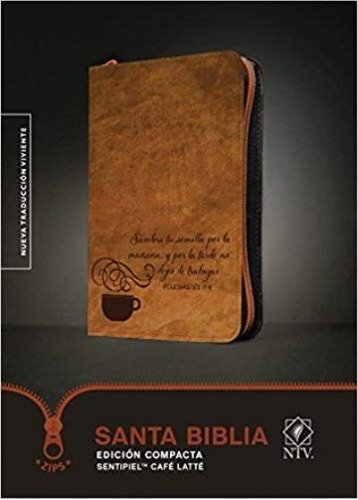 Biblia Ntv Compacta - Café Latté Con Cierre