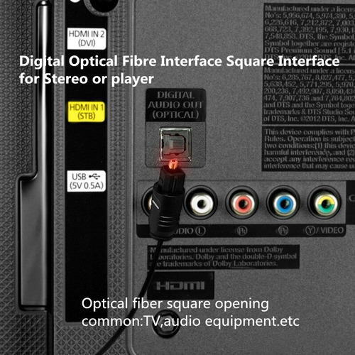 Cable Audio Digital Fibra Optica Line 1mts Audio Estéreo