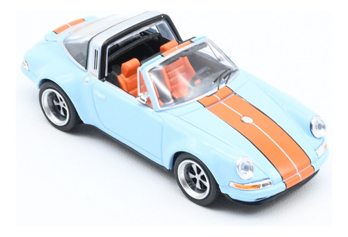 Auto Escala 1/64 Porsche Singer Targa Gulf Azul Pr64-0078 Color Agua