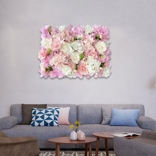 Panel De Pared De Flores Artificiales, Telón De Estilo C