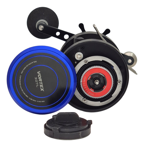 Imagen 5 de 7 de Reel Rotativo Caster Vortex 307 Manija Fuerza 7 Rulemanes