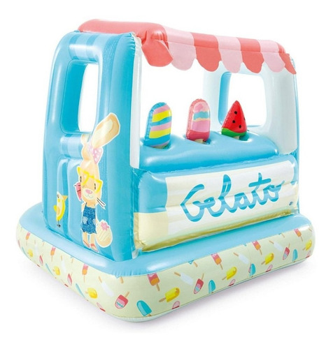 Piscina Inflável Ice Cream 60 Litros Com Cobertura Intex