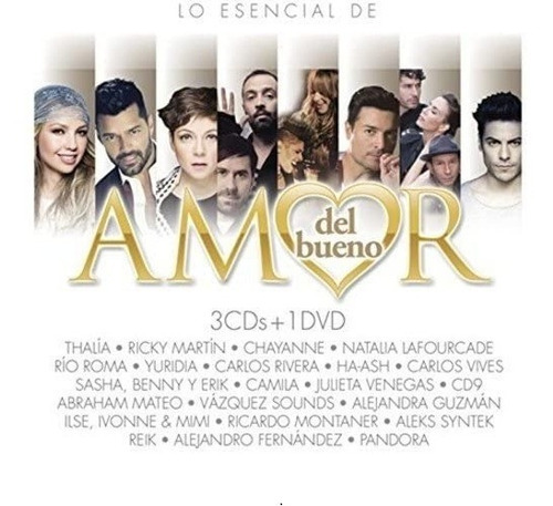 Lo Esencial De Amor Del Bueno | 3 Cds + Dvd Música Nuevo