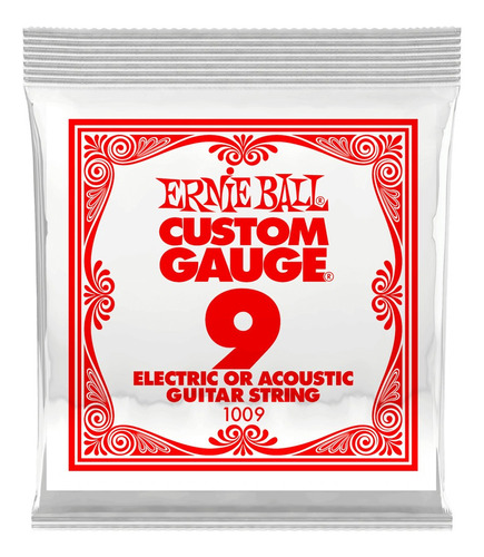 Ernie Ball Cuerda Suelta Guitarra Eléctrica/acúst Steel 009