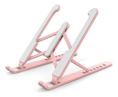 Base Soporte Rosado Para Pc Con Funda Ajustable Portable Rosa