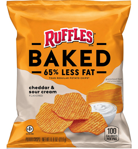 Baked Ruffles Oven - Papas Fritas Horneadas, Sabor A Queso C