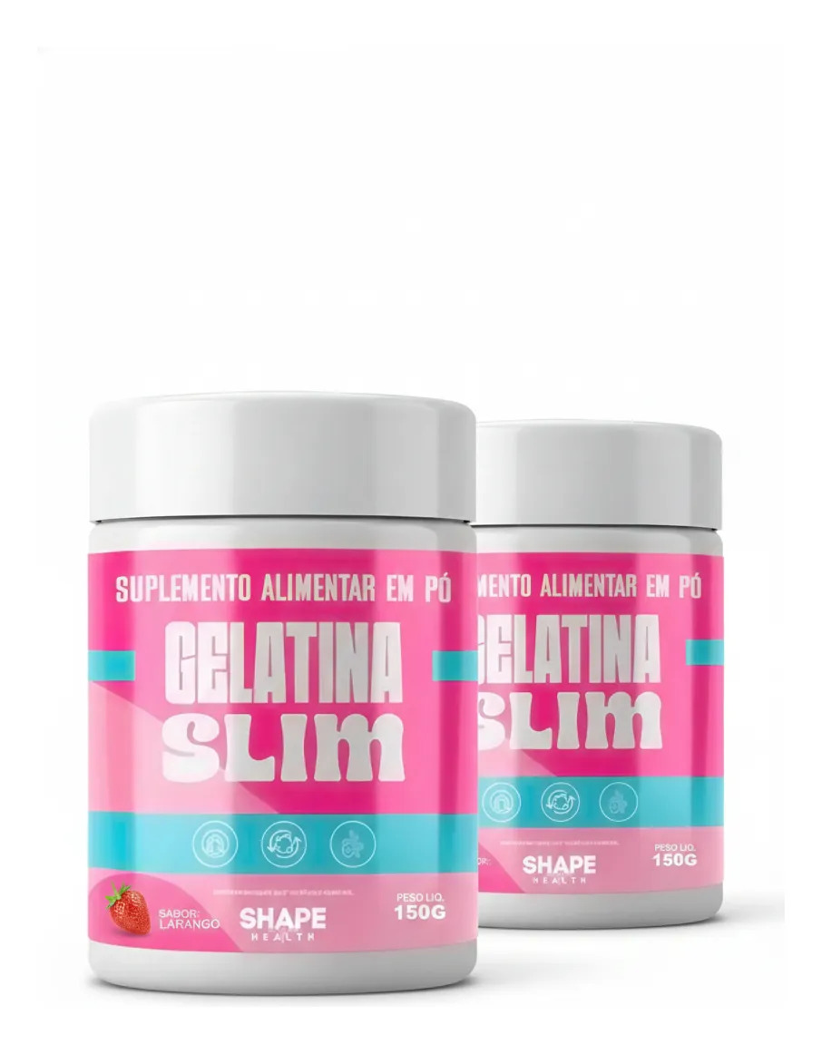 Kit Gelatina Slim em Pó SHAPEHEALTH para Beleza e Nutrição