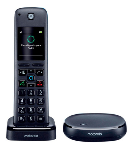 Telefone Digital Moto Axh01 Sem Fio Alexa Motorola Bivolt