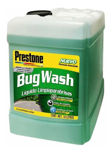 Limpiaparabrisas Prestone Bug Wash 10 Litros