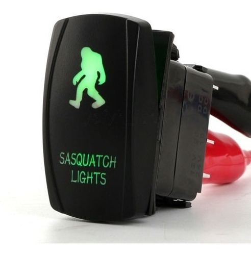 Sasquatch Luces Láser Botón Eje De Balancín Interruptor Coch