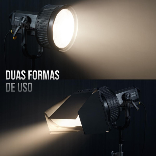 Fresnel Godox Fls10 Bowens Com Abas Para Led Amaran Aputure Cor Da Estrutura Preto Cor Da Luz Quente, Fria Ou Rgb 110v/220v