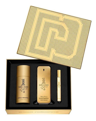 Kit Paco Rabanne 1 Million Edt de 100 ml+10 ml+desodorante de 150 ml