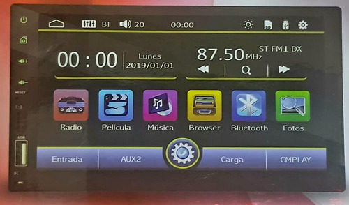 Autoestereo Doble Din 7  Usb Sd Bluetooth Pantalla Tactil