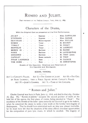 Romeo And Juliet: G.schirmer Opera Score / Romeo Y Julieta