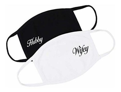 Hubby Wifey Couples Face Mask Set Custom Made In Usa Breatha