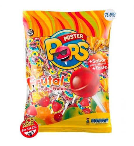 Chupetin Mister Pops Frutal Sin Tacc Bolsa - Mejor Precio