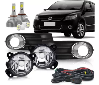 Kit Farol Milha Auxiliar Gol Voyage G5 2009 2010 11 12 + Led