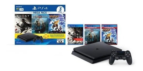 Sony Playstation 4 Megapack 18 Ps4 1tb 3 Juegos + Joystick