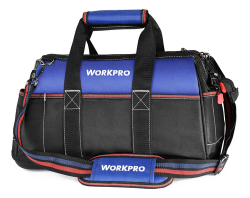 Bolsa De Herramientas De Boca Ancha Workpro Base Rigida