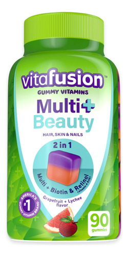 Vitafusion Multivitamin Plus Beauty, Beneficios 2 En 1, Vita