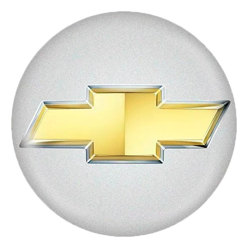1 Emblema Para Calota Adesivo 51mm Prata Gm Poliester