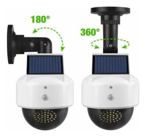 Luz Solar De Seguridad Recargable Control Remoto Camara Fals