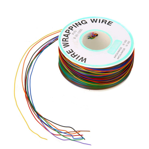 Rolo 200 Metros Fio Wrapping Wire Wrapp 30 Awg Com 8 Cores Cor da cobertura Colorido