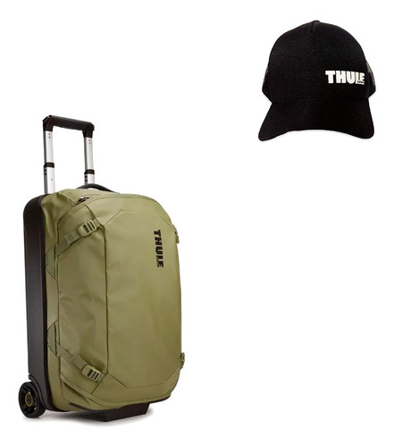 Bolso de mano Thule Chasm de 40 litros y gorra Brinde Smooth de color verde oscuro