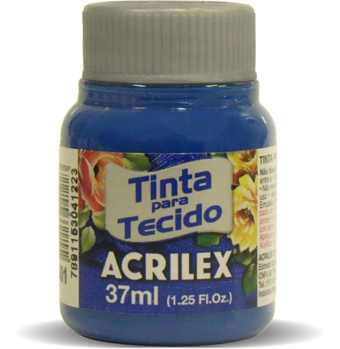 Pintura Para Tela Mate Acrilex 37ml Paleta 2 - Mosca