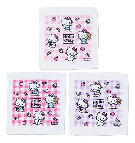 Juego De Tres Toallas De Sanrio Hello Kitty