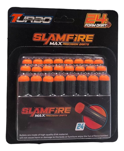 Repuestos Dardos Slamfire X 24 Unidades Pistola Arma Blister