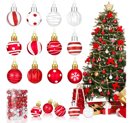 120 Mini Adornos Bola Navidad 3 Cm Inastillables Colgantes