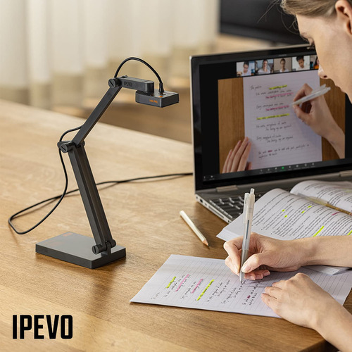 Cámara De Documentos Ipevo V4k Pro Ultra Hd Usb Con Micrófon