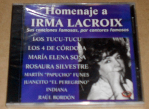 Irma Lacroix - Homenaje - Cd Nuevo Sellado / Kktus