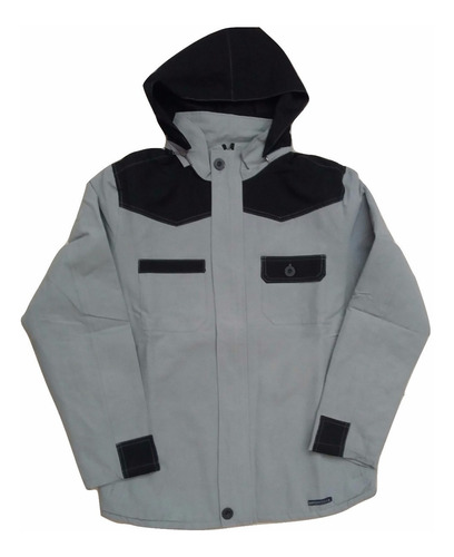 Campera De Hombre Gabardina Con Capucha Combinada Art295