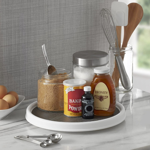 Imagen 5 de 5 de Base Bandeja Giratoria Cocina Condimenteros Aceite Gabinete