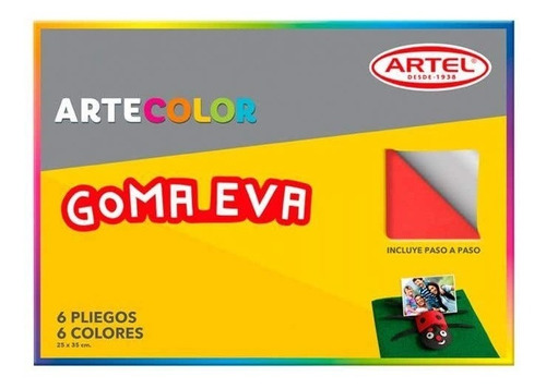 Carpeta Artecolor Goma Eva 6 Pliegos / Colores Artel