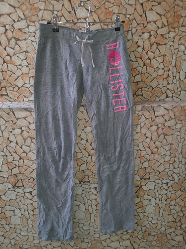 Pants Gris Hollister  Logo Talla Xs De Mujer-f5 