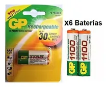 Comprar Pilas Recargables Gp Triple Aaa 1100 Mah Batería Pack X 6